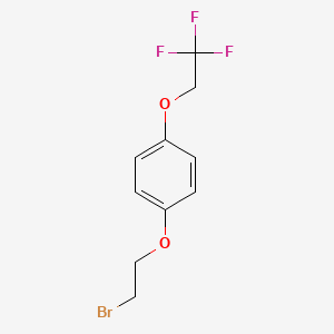 molecular formula C10H10BrF3O2 B8168550 1-(2-Bromoethoxy)-4-(2,2,2-trifluoroethoxy)benzene 