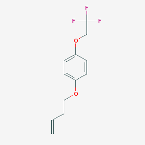 molecular formula C12H13F3O2 B8168565 1-(But-3-en-1-yloxy)-4-(2,2,2-trifluoroethoxy)benzene 