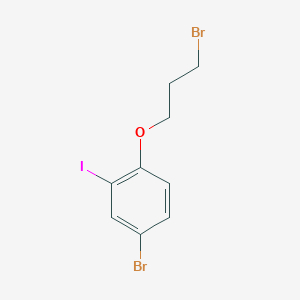 molecular formula C9H9Br2IO B8168591 4-Bromo-1-(3-bromopropoxy)-2-iodobenzene 