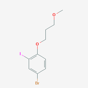molecular formula C10H12BrIO2 B8168596 4-Bromo-2-iodo-1-(3-methoxypropoxy)benzene 