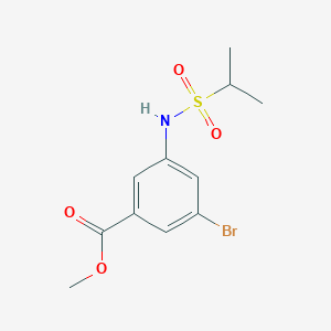 molecular formula C11H14BrNO4S B8168606 Methyl 3-bromo-5-(1-methylethylsulfonamido)benzoate 