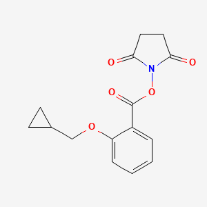 molecular formula C15H15NO5 B8168642 2,5-Dioxopyrrolidin-1-yl 2-(cyclopropylmethoxy)benzoate 