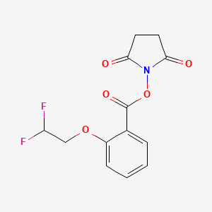 molecular formula C13H11F2NO5 B8168647 2,5-Dioxopyrrolidin-1-yl 2-(2,2-difluoroethoxy)benzoate 