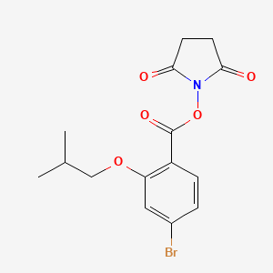 molecular formula C15H16BrNO5 B8168656 2,5-Dioxopyrrolidin-1-yl 4-bromo-2-isobutoxybenzoate 