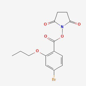 molecular formula C14H14BrNO5 B8168664 2,5-Dioxopyrrolidin-1-yl 4-bromo-2-propoxybenzoate 