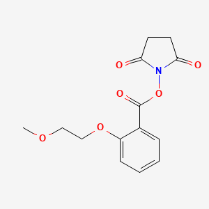 molecular formula C14H15NO6 B8168667 2,5-Dioxopyrrolidin-1-yl 2-(2-methoxyethoxy)benzoate 