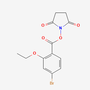 molecular formula C13H12BrNO5 B8168672 2,5-Dioxopyrrolidin-1-yl 4-bromo-2-ethoxybenzoate 