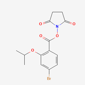molecular formula C14H14BrNO5 B8168675 2,5-Dioxopyrrolidin-1-yl 4-bromo-2-isopropoxybenzoate 