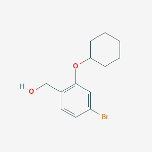 molecular formula C13H17BrO2 B8168679 [4-Bromo-2-(cyclohexyloxy)phenyl]methanol 