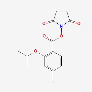 molecular formula C15H17NO5 B8168685 2,5-Dioxopyrrolidin-1-yl 2-isopropoxy-4-methylbenzoate 