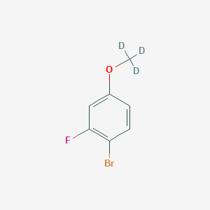 molecular formula C7H6BrFO B8168709 1-Bromo-2-fluoro-4-methoxy(d3)benzene 
