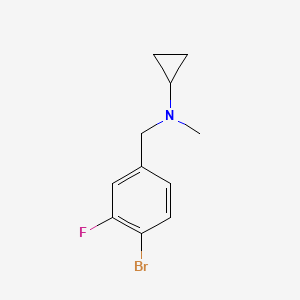 molecular formula C11H13BrFN B8168727 N-(4-Bromo-3-fluorobenzyl)-N-methylcyclopropanamine 