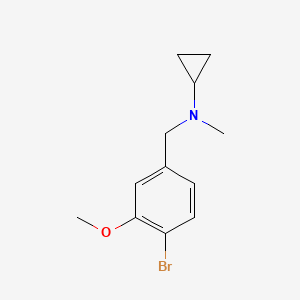 molecular formula C12H16BrNO B8168732 N-(4-Bromo-3-methoxybenzyl)-N-methylcyclopropanamine 