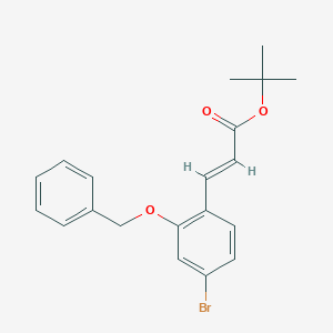 molecular formula C20H21BrO3 B8168766 (E)-tert-butyl 3-(2-(benzyloxy)-4-bromophenyl)acrylate 