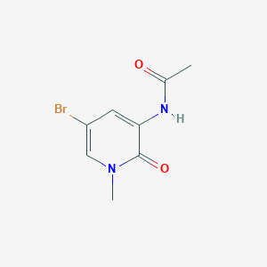 molecular formula C8H9BrN2O2 B8168775 N-(5-bromo-1-methyl-2-oxo-1,2-dihydropyridin-3-yl)acetamide 