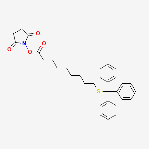 molecular formula C32H35NO4S B8168822 2,5-Dioxopyrrolidin-1-yl 9-(tritylthio)nonanoate 