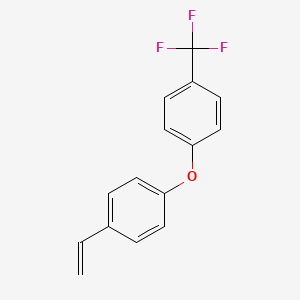 molecular formula C15H11F3O B8168935 1-Ethenyl-4-{[4-(trifluoromethyl)phenyl]oxy}benzene 