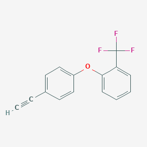 molecular formula C15H9F3O B8168973 1-(4-Ethynylphenoxy)-2-(trifluoromethyl)benzene 