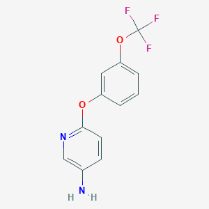 molecular formula C12H9F3N2O2 B8168992 6-(3-(Trifluoromethoxy)phenoxy)pyridin-3-amine 