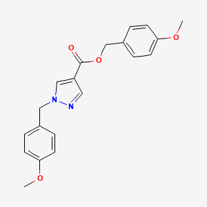 molecular formula C20H20N2O4 B8169007 4-Methoxybenzyl 1-(4-methoxybenzyl)-1H-pyrazole-4-carboxylate 