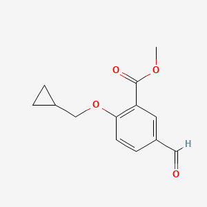 Methyl 2-(cyclopropylmethoxy)-5-formylbenzoate