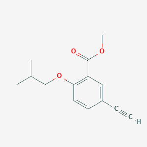 molecular formula C14H16O3 B8169091 Methyl 5-ethynyl-2-isobutoxybenzoate 