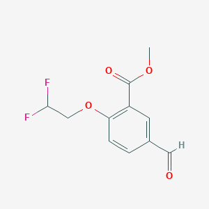molecular formula C11H10F2O4 B8169111 Methyl 2-(2,2-difluoroethoxy)-5-formylbenzoate 