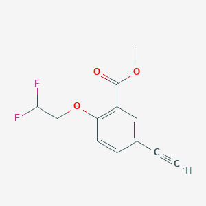 molecular formula C12H10F2O3 B8169112 Methyl 2-(2,2-difluoroethoxy)-5-ethynylbenzoate 