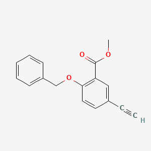 molecular formula C17H14O3 B8169117 Methyl 2-(benzyloxy)-5-ethynylbenzoate 