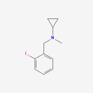 molecular formula C11H14IN B8169143 N-[(2-iodophenyl)methyl]-N-methylcyclopropanamine 