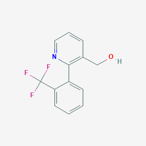 molecular formula C13H10F3NO B8169160 (2-(2-(Trifluoromethyl)phenyl)pyridin-3-yl)methanol 