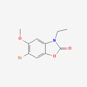 molecular formula C10H10BrNO3 B8169186 6-Bromo-3-ethyl-5-methoxybenzo[d]oxazol-2(3H)-one 