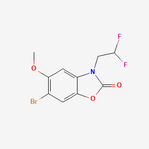 molecular formula C10H8BrF2NO3 B8169197 6-Bromo-3-(2,2-difluoroethyl)-5-methoxybenzo[d]oxazol-2(3H)-one 
