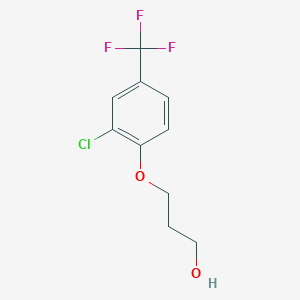 molecular formula C10H10ClF3O2 B8169217 3-(2-Chloro-4-(trifluoromethyl)phenoxy)propan-1-ol 