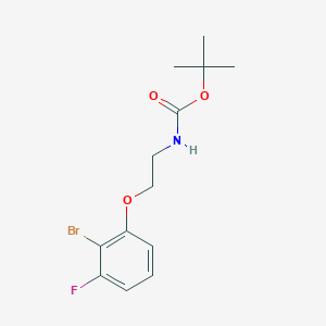 molecular formula C13H17BrFNO3 B8169254 tert-Butyl (2-(2-bromo-3-fluorophenoxy)ethyl)carbamate 