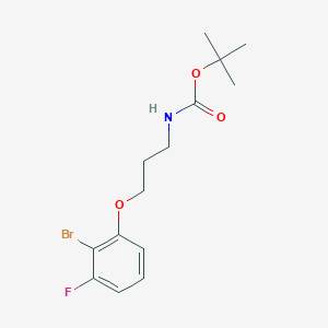 molecular formula C14H19BrFNO3 B8169265 tert-Butyl (3-(2-bromo-3-fluorophenoxy)propyl)carbamate 