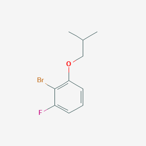 molecular formula C10H12BrFO B8169276 2-Bromo-1-fluoro-3-isobutoxybenzene 