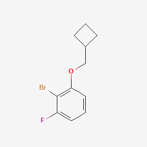 molecular formula C11H12BrFO B8169284 2-Bromo-1-(cyclobutylmethoxy)-3-fluorobenzene 