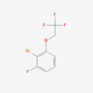 molecular formula C8H5BrF4O B8169293 2-Bromo-1-fluoro-3-(2,2,2-trifluoroethoxy)benzene 