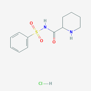 molecular formula C12H17ClN2O3S B8169397 N-(Phenylsulfonyl)piperidine-2-carboxamide hydrochloride 