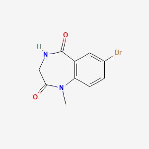 molecular formula C10H9BrN2O2 B8169412 7-Bromo-1-methyl-3,4-dihydro-1H-benzo[e][1,4]diazepine-2,5-dione 