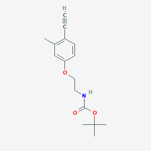 molecular formula C16H21NO3 B8169440 tert-Butyl (2-(4-ethynyl-3-methylphenoxy)ethyl)carbamate 