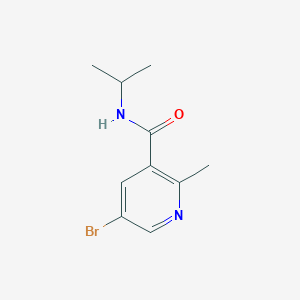 molecular formula C10H13BrN2O B8169447 5-Bromo-N-isopropyl-2-methylnicotinamide 