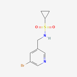molecular formula C9H11BrN2O2S B8169451 N-((5-Bromopyridin-3-yl)methyl)cyclopropanesulfonamide 