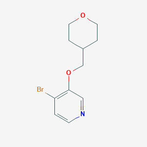 molecular formula C11H14BrNO2 B8169458 4-Bromo-3-((tetrahydro-2H-pyran-4-yl)methoxy)pyridine 
