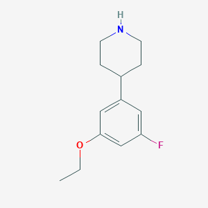 molecular formula C13H18FNO B8169465 4-(3-Ethoxy-5-fluorophenyl)piperidine 