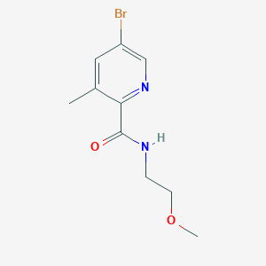 molecular formula C10H13BrN2O2 B8169486 5-Bromo-N-(2-methoxyethyl)-3-methylpicolinamide 