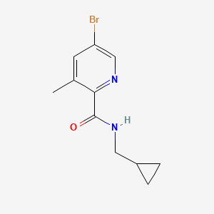 molecular formula C11H13BrN2O B8169489 5-Bromo-N-(cyclopropylmethyl)-3-methylpicolinamide 