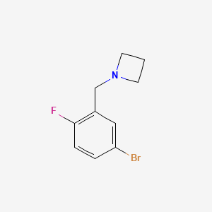molecular formula C10H11BrFN B8169513 1-(5-Bromo-2-fluorobenzyl)azetidine 