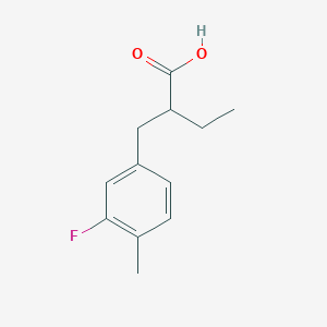 molecular formula C12H15FO2 B8169517 2-(3-Fluoro-4-methylbenzyl)butanoic acid 